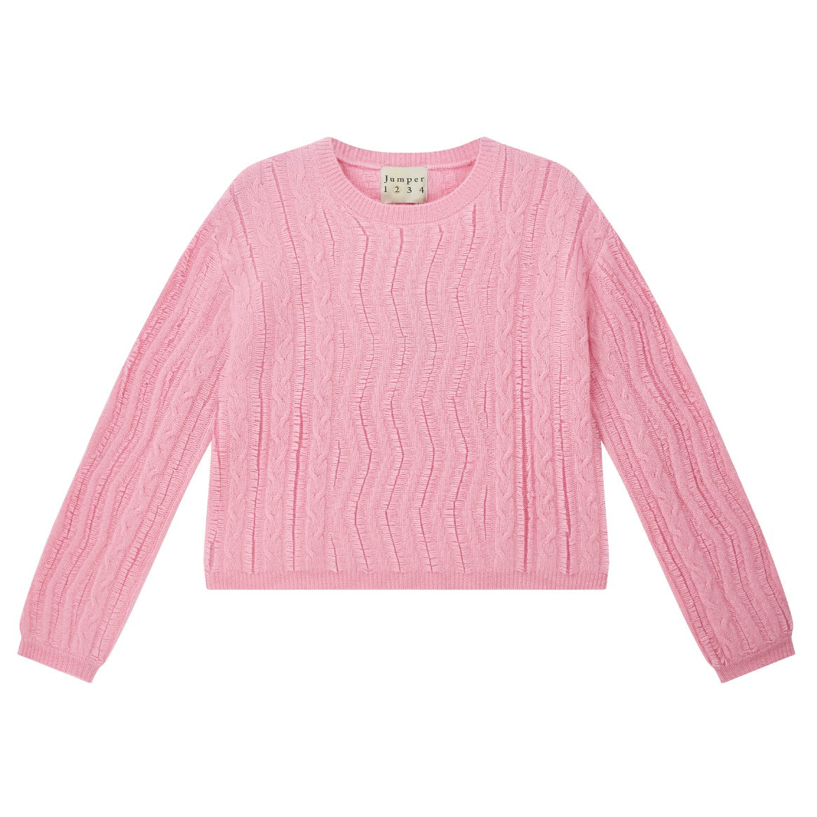 Jumper 1234 - Raw Cut Cable Crew - Rosebloom