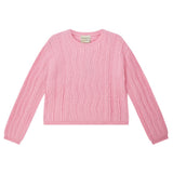 Jumper123 - Raw Cut Cable Crew Sweater