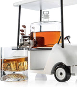 The Wine Savant /  Khen Glassware - Golf Cart Whiskey Decanter & Ball Glasses
