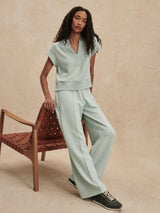 Varley - The Wide Leg Pant 28 - Mint Green Marl