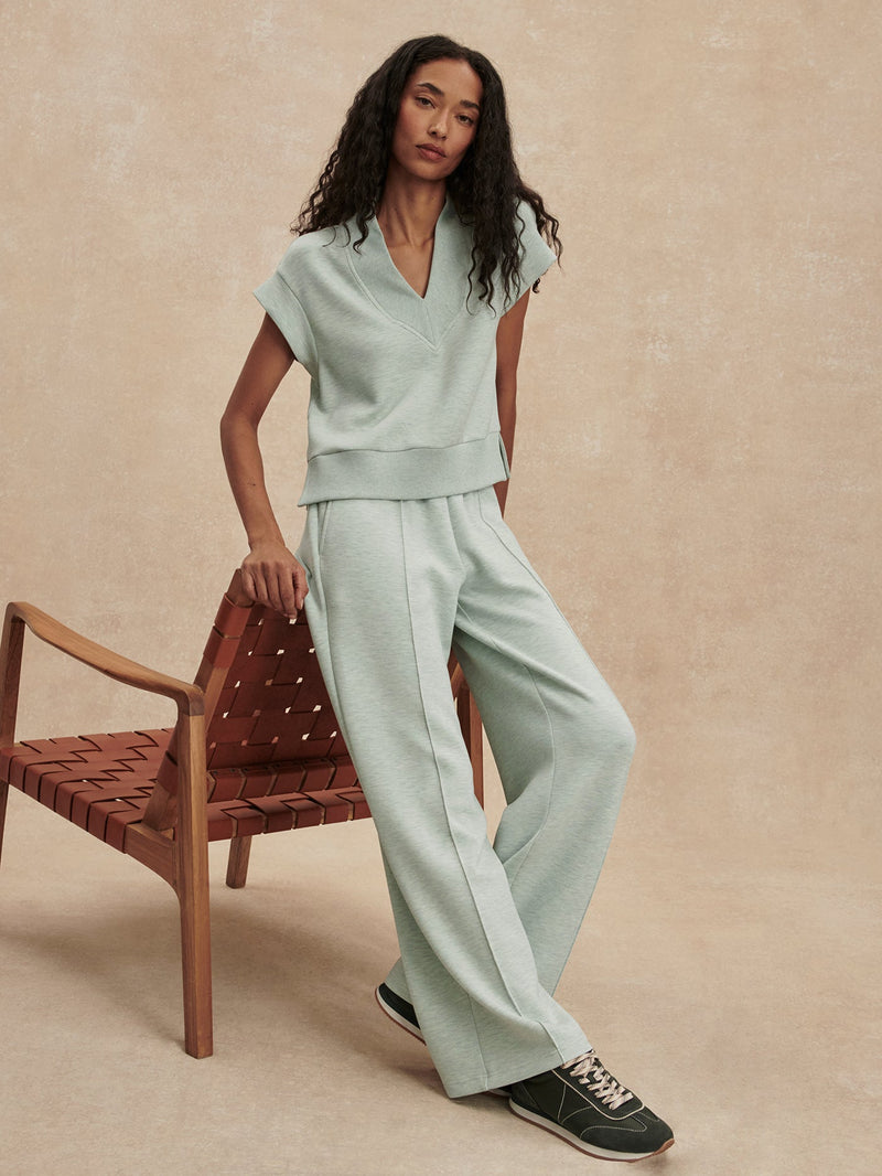 Varley - The Wide Leg Pant 28 - Mint Green Marl