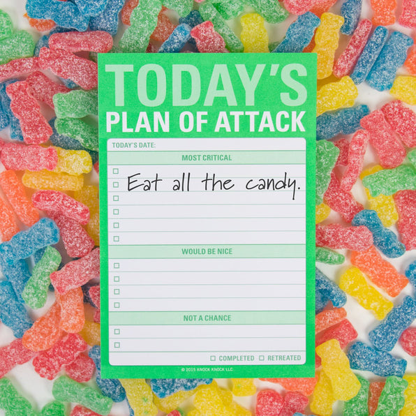 Today's Plan of Attack Great Big Sticky Notes