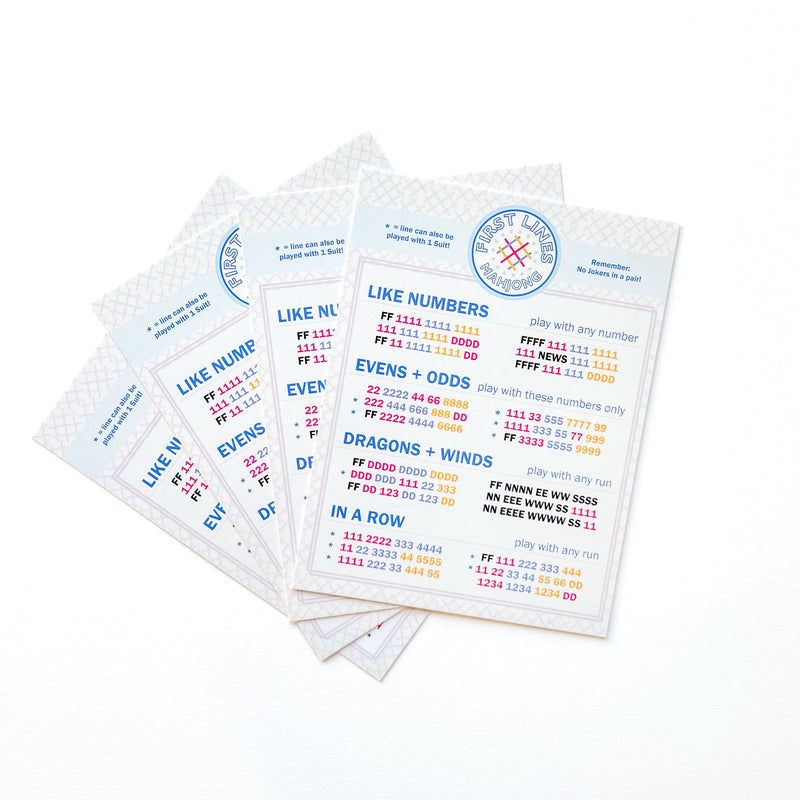 First Lines Mahjong Line Cards