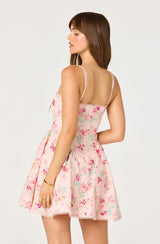ASTR The Label - Birdie Floral Eyelet Sweetheart Mini Dress