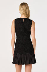 Berklee Lace Bodice Mini Dress - Black