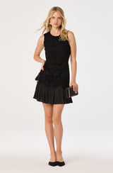 Berklee Lace Bodice Mini Dress - Black