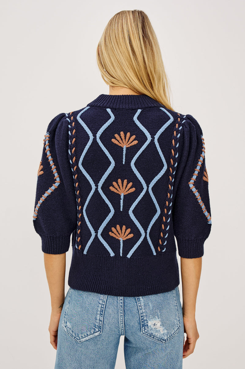 Addy Sweater in Floral Cables