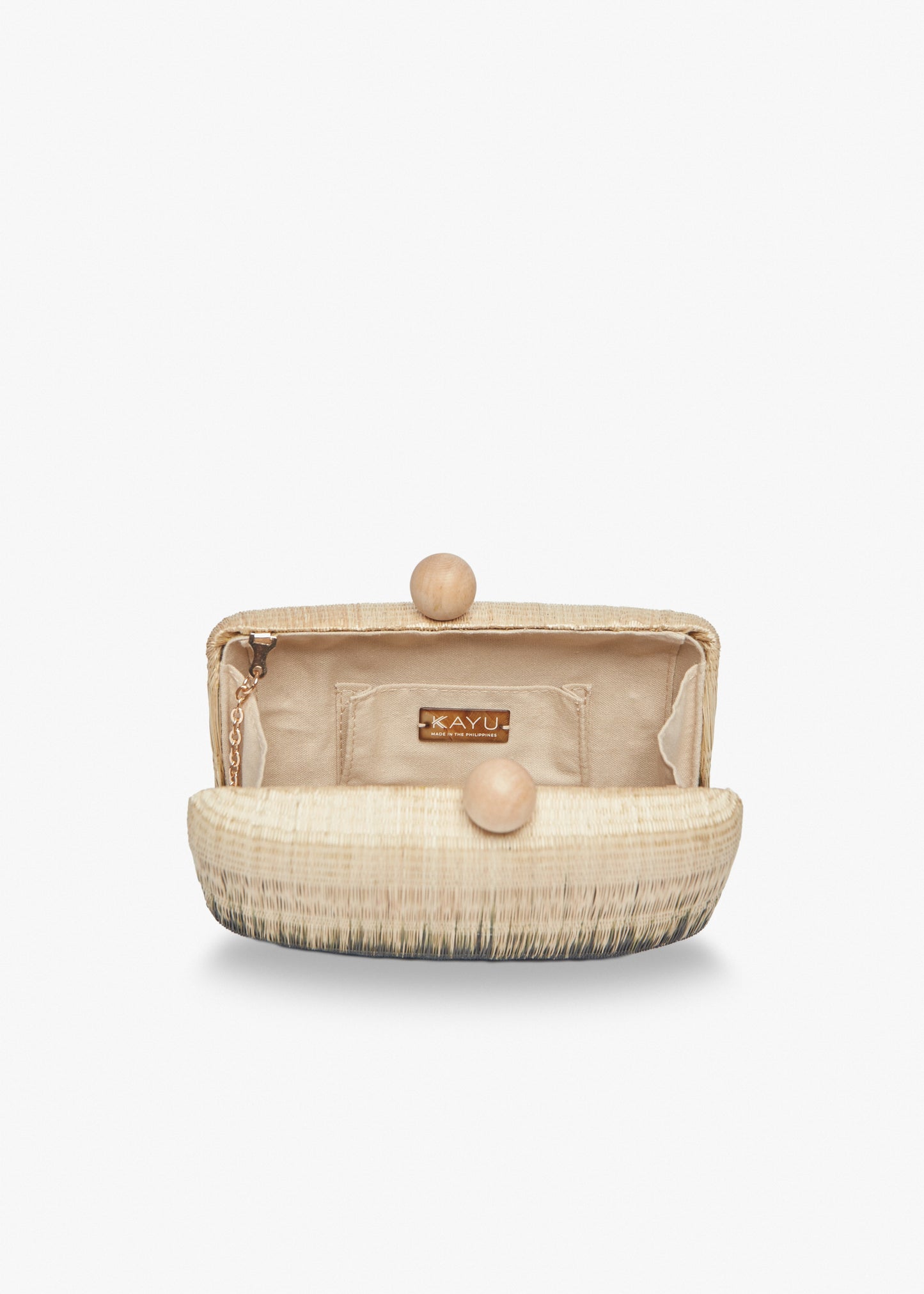 Akna Woven Ombre Straw Clutch Bag