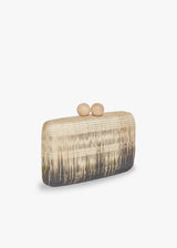 Akna Woven Ombre Straw Clutch Bag