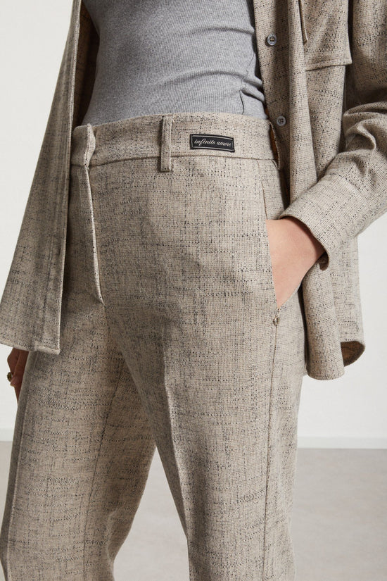 Ottod'Ame - Wool Blend Ankle Length Trousers - Stone