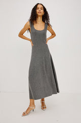 Angelica Dress in Heather Grey, view 3
