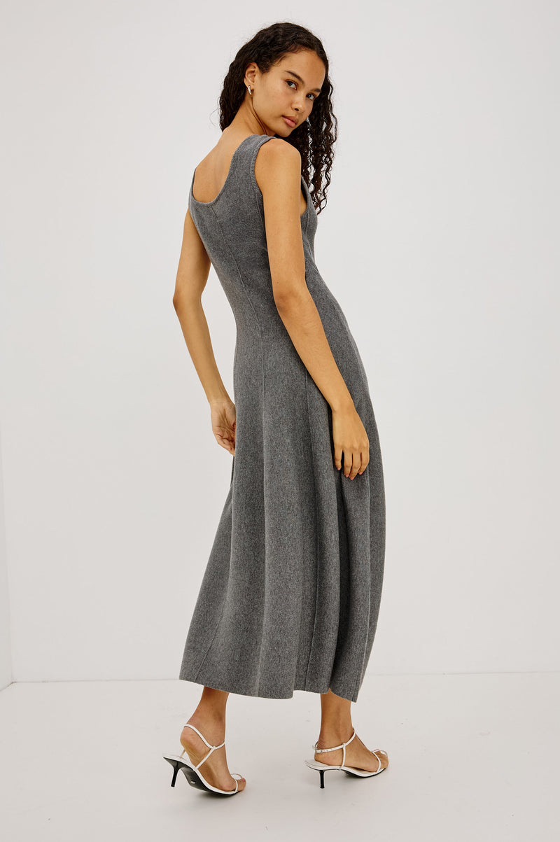 Angelica Dress in Heather Grey, view 4