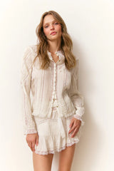 LoveShackFancy - Aralina Blouse - Ivory