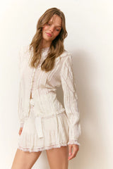 LoveShackFancy - Aralina Blouse - Ivory