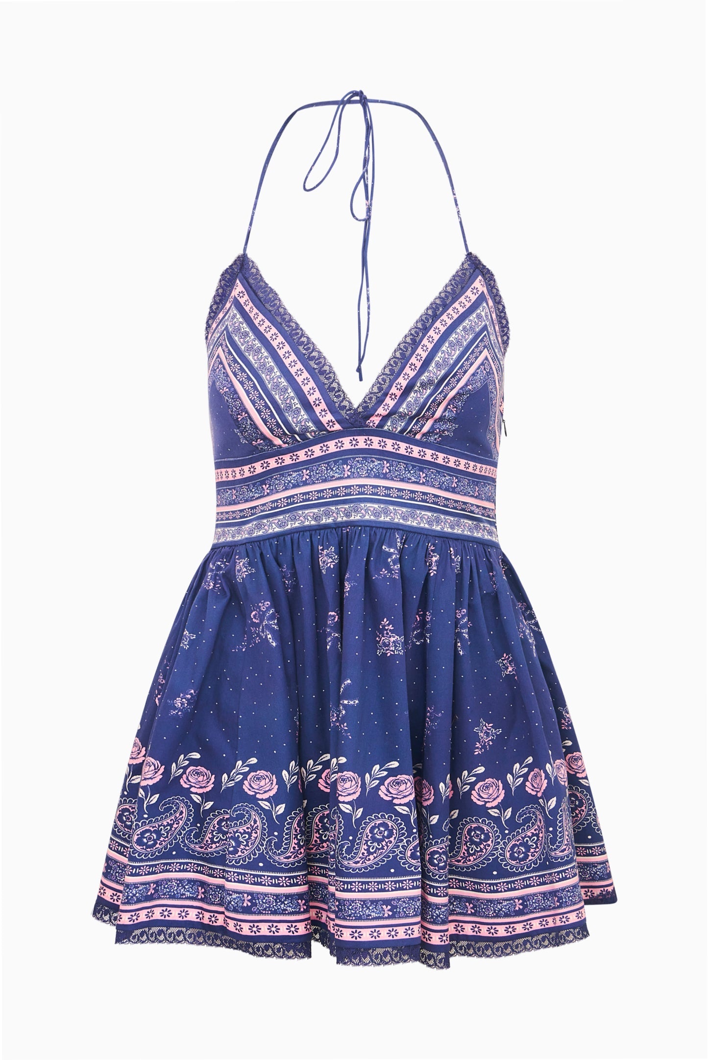 LoveShackFancy - Arletta Cotton Bandana Print Mini Dress