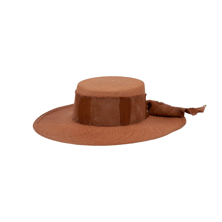 Artesano - Sendai Boater Straw Hat - Tan
