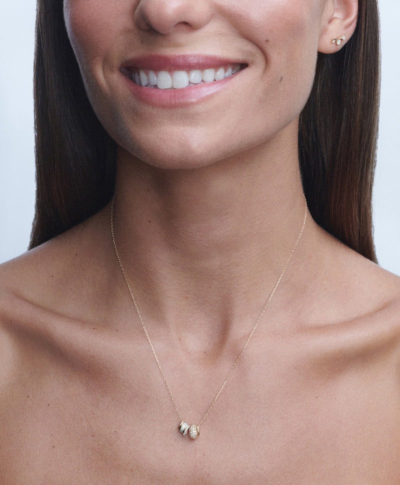 Adina Reyter Wide Pavé Diamond Mini Bead