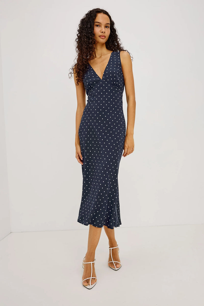 Rails - Audrina Dress - Navy Polka Dots