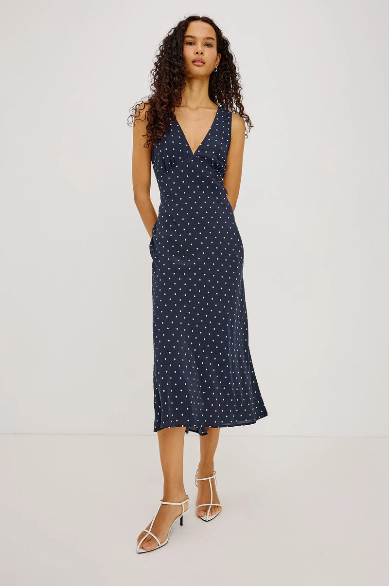 Rails - Audrina Dress - Navy Polka Dots
