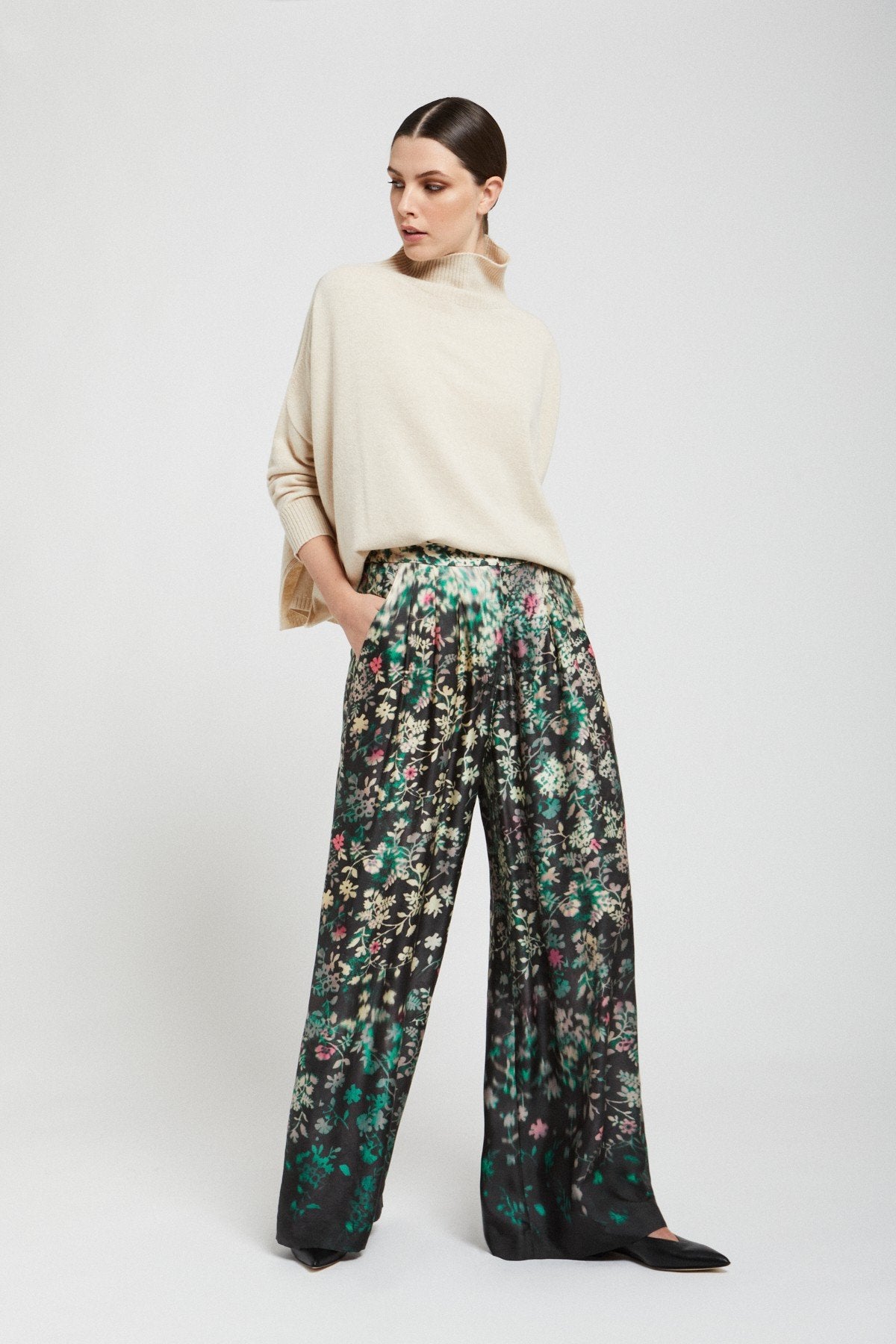 Ottod'Ame - Viscose Palazzo Trousers