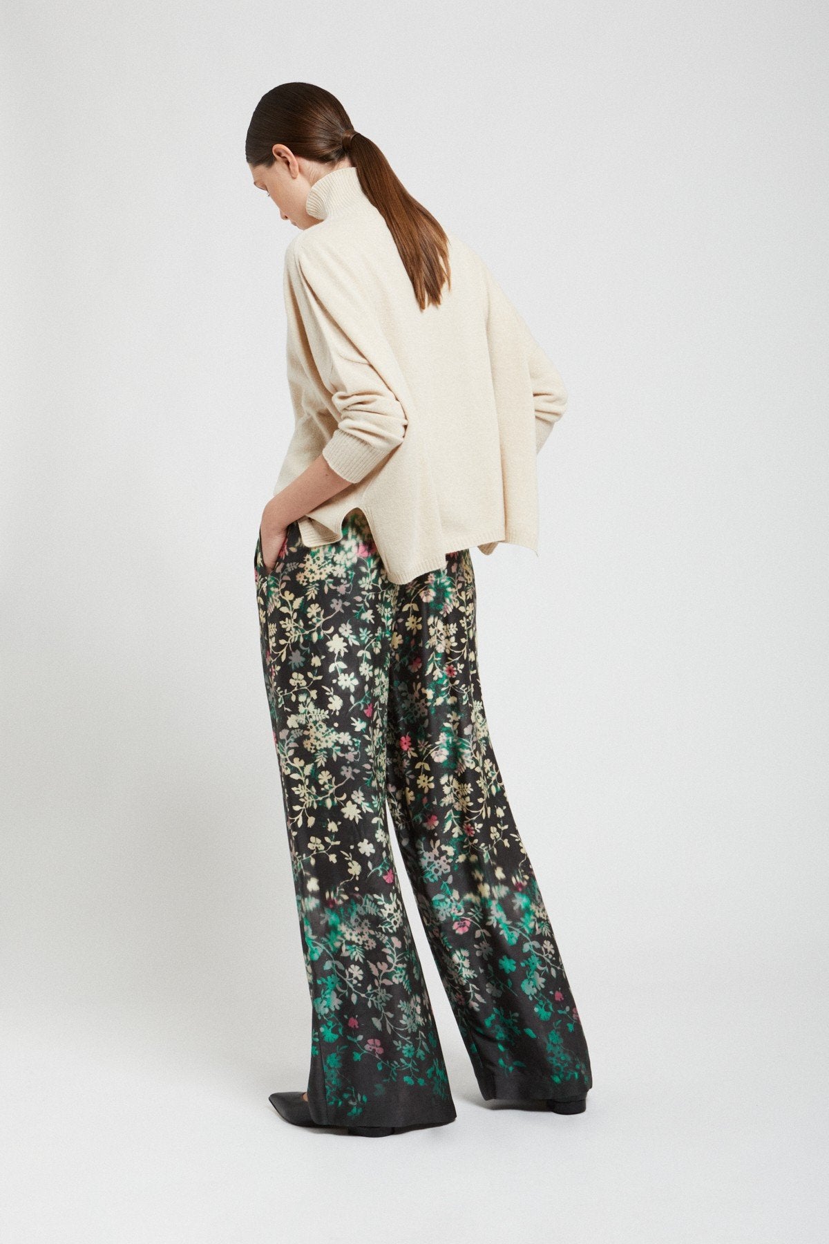 Ottod'Ame - Viscose Palazzo Trousers