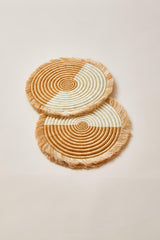 Akeza Fringe Placemat in White