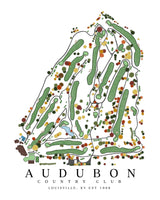 Audubon Country Club Golf Print - Framed