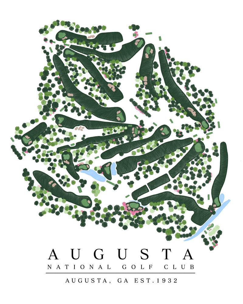 Augusta National Golf Club Golf Print - 11x14