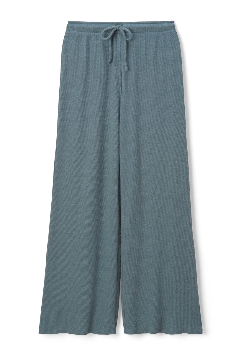 PerfectWhiteTee - Maddie Brushed Waffle Drawstring Pant - Slate
