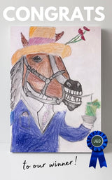 Derby Horse Tea Towel - Art Contest Winner