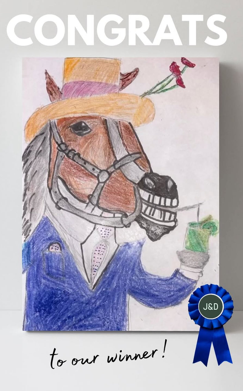 Derby Horse Tea Towel - Art Contest Winner