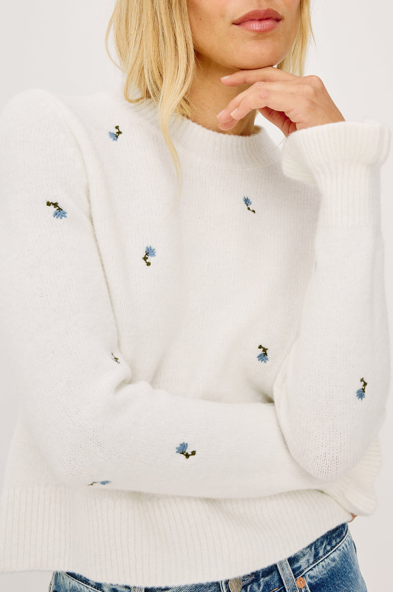 Bettie Sweater in Blue Buds