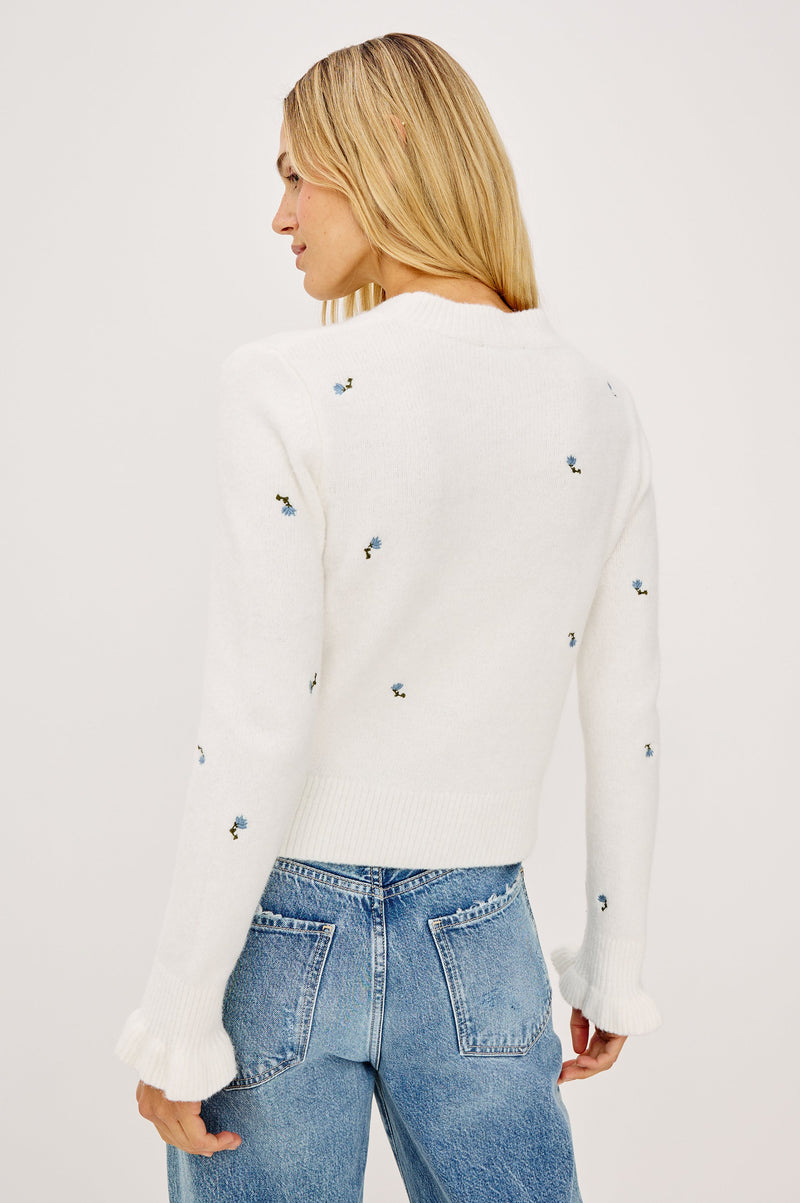 Bettie Sweater in Blue Buds
