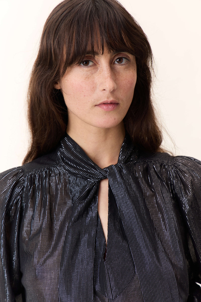 Leon & Harper - Blouse Cilian Stripe - Black
