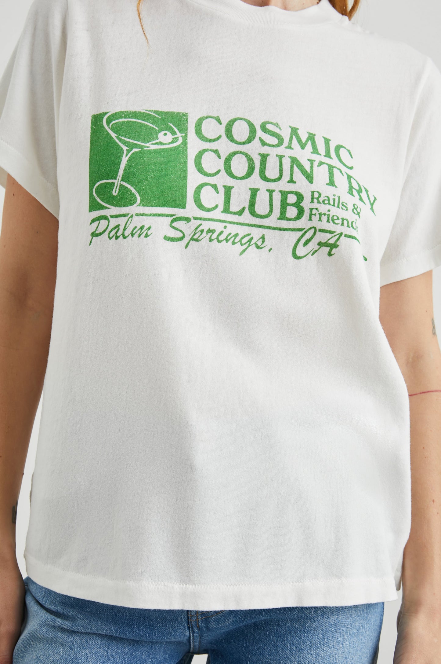 Rails Boyfriend T-Shirt, Cosmic Country Club