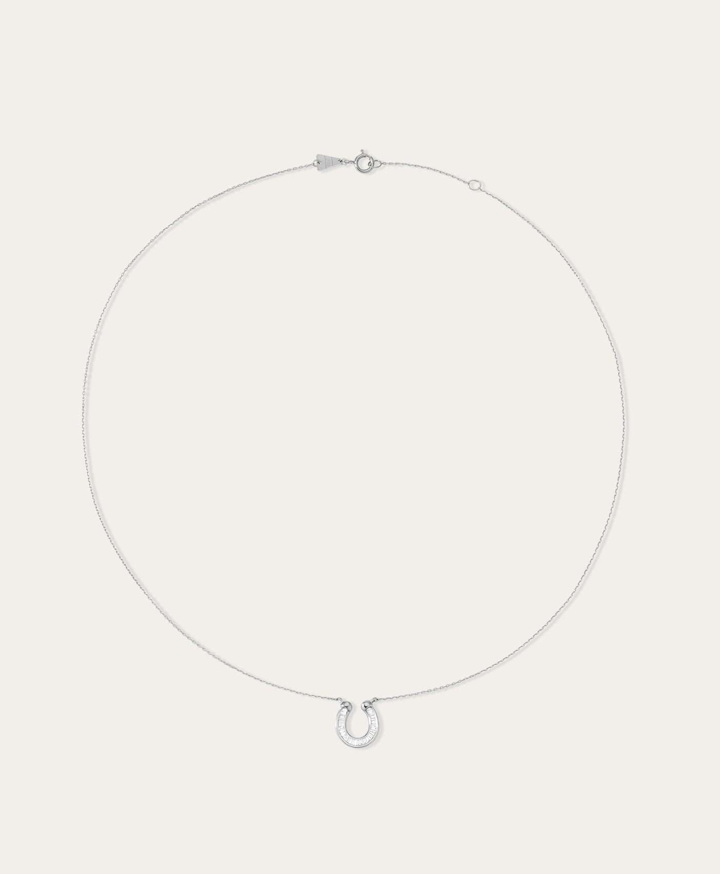 Adina Reyter - Baguette Horseshoe Necklace in Sterling Silver