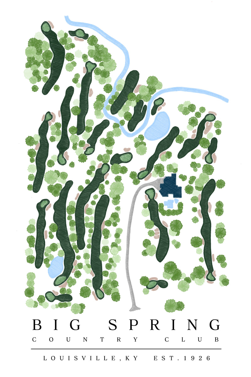 Big Spring Country Club Golf Print