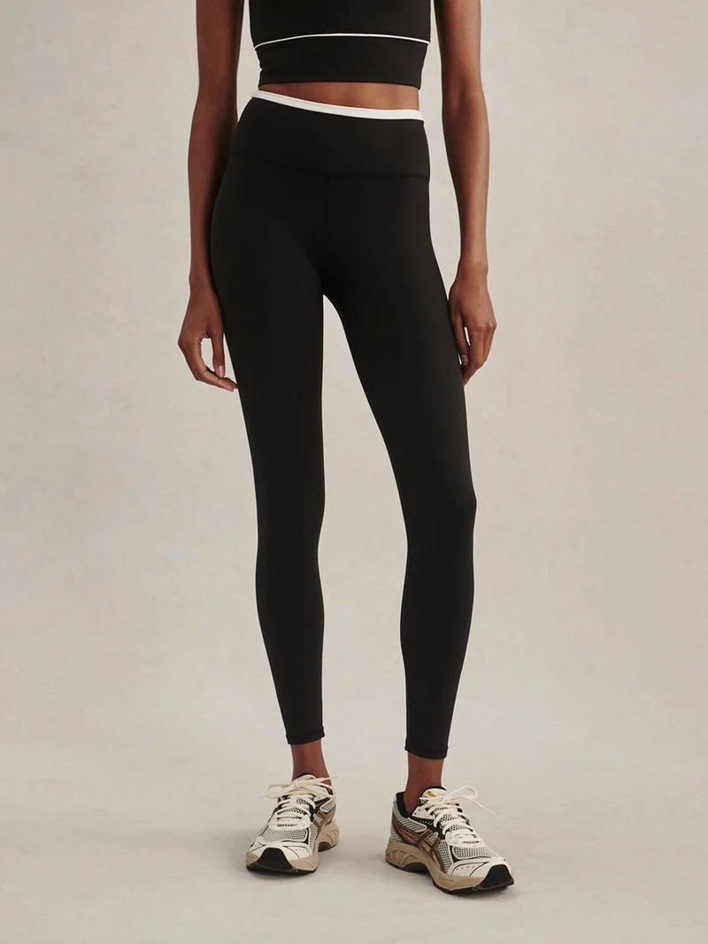 Always Contrast High Rise Legging 25 in Black / Snow White