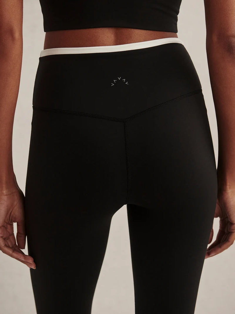 Always Contrast High Rise Legging 25 in Black / Snow White view 4