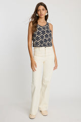 Caballero - Isabelle Top - Navy / Cream