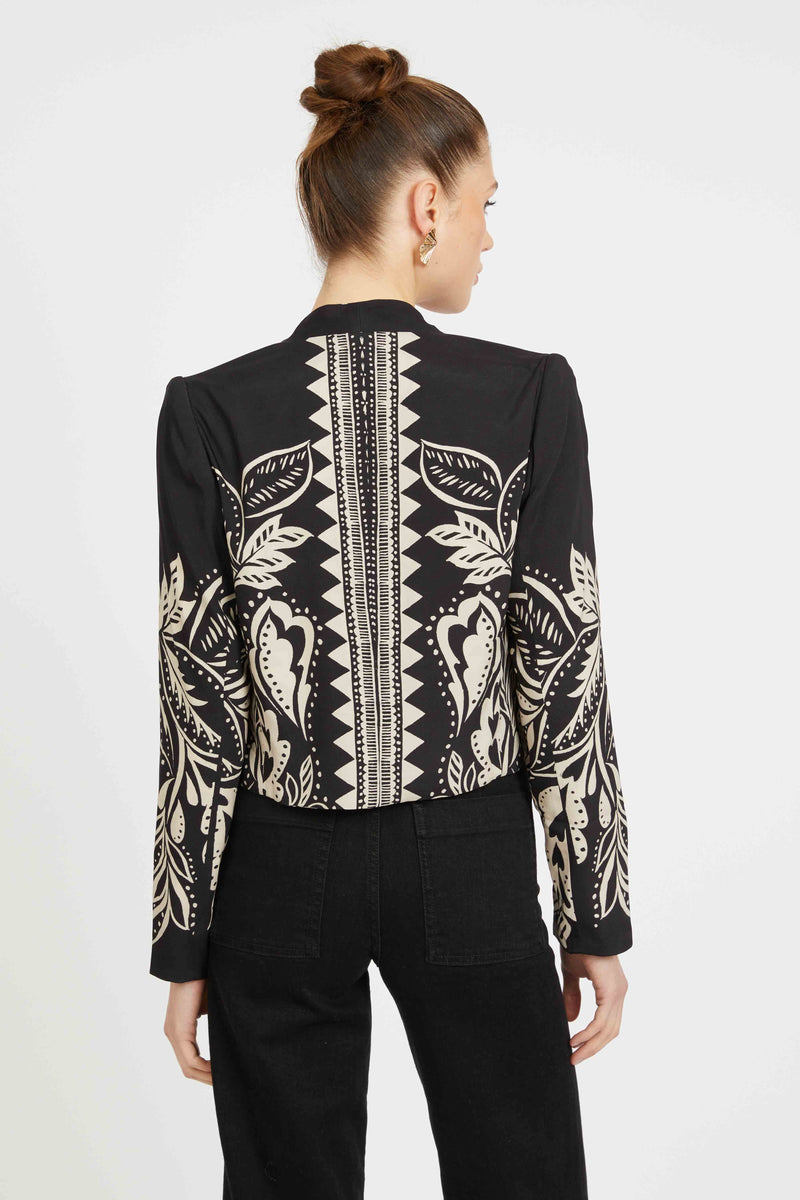 Ezra Reversible Blazer in Zebra Fern