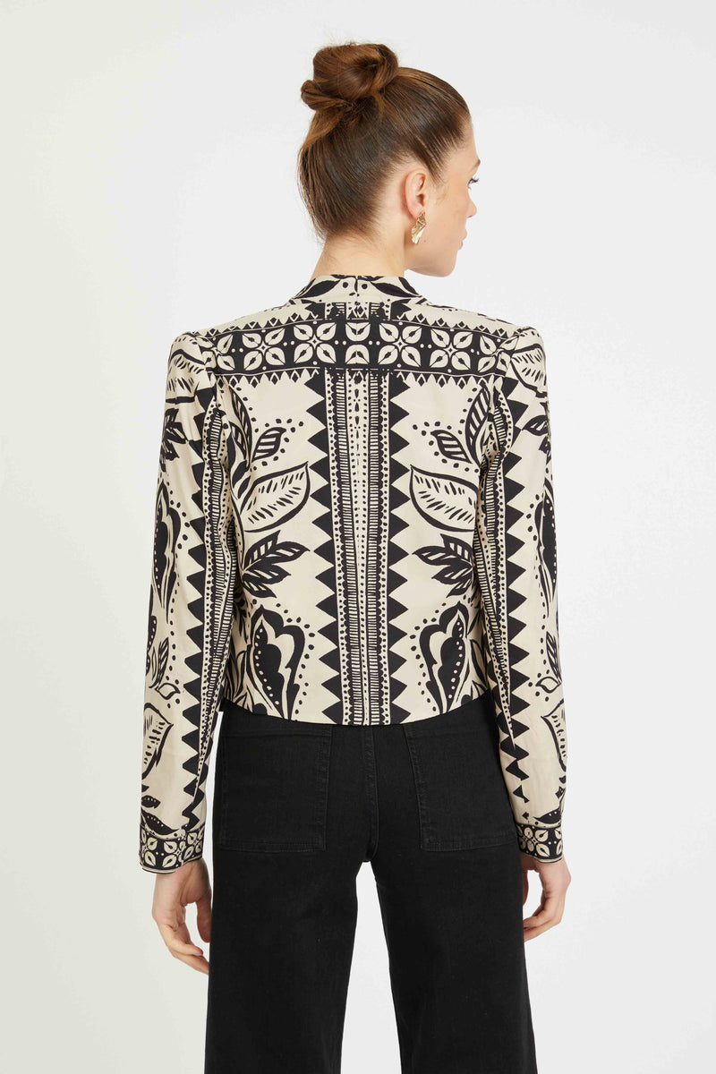 Ezra Reversible Blazer in Zebra Fern