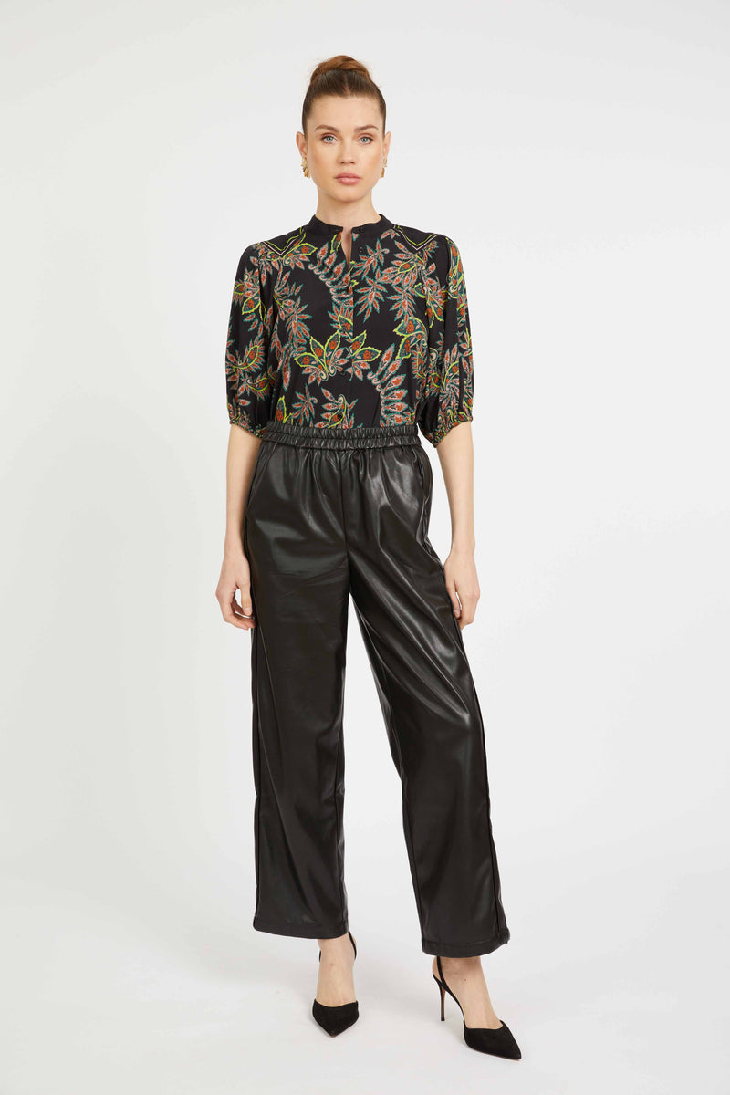 Max Pant in Black Vegan Leather