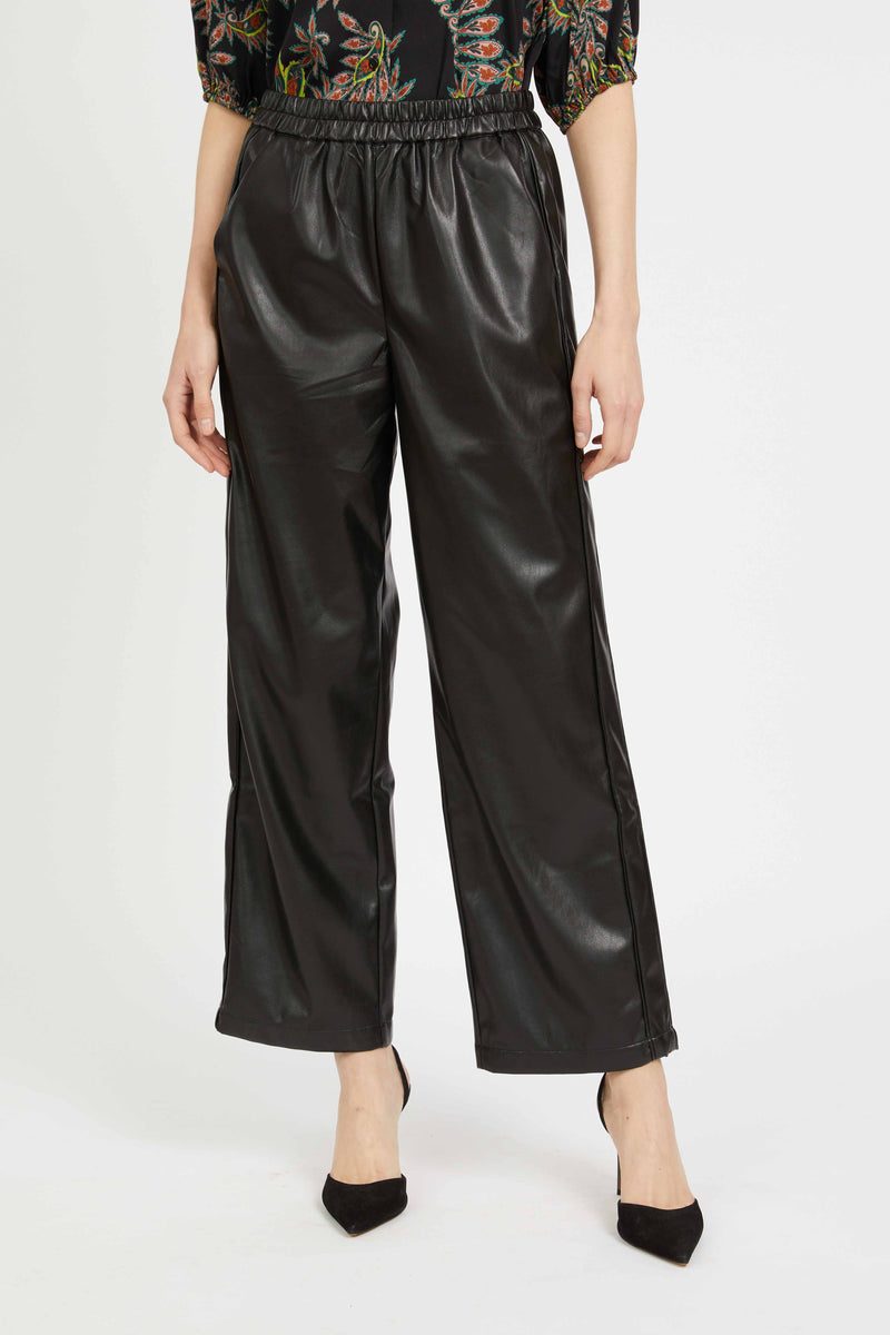 Max Pant in Black Vegan Leather