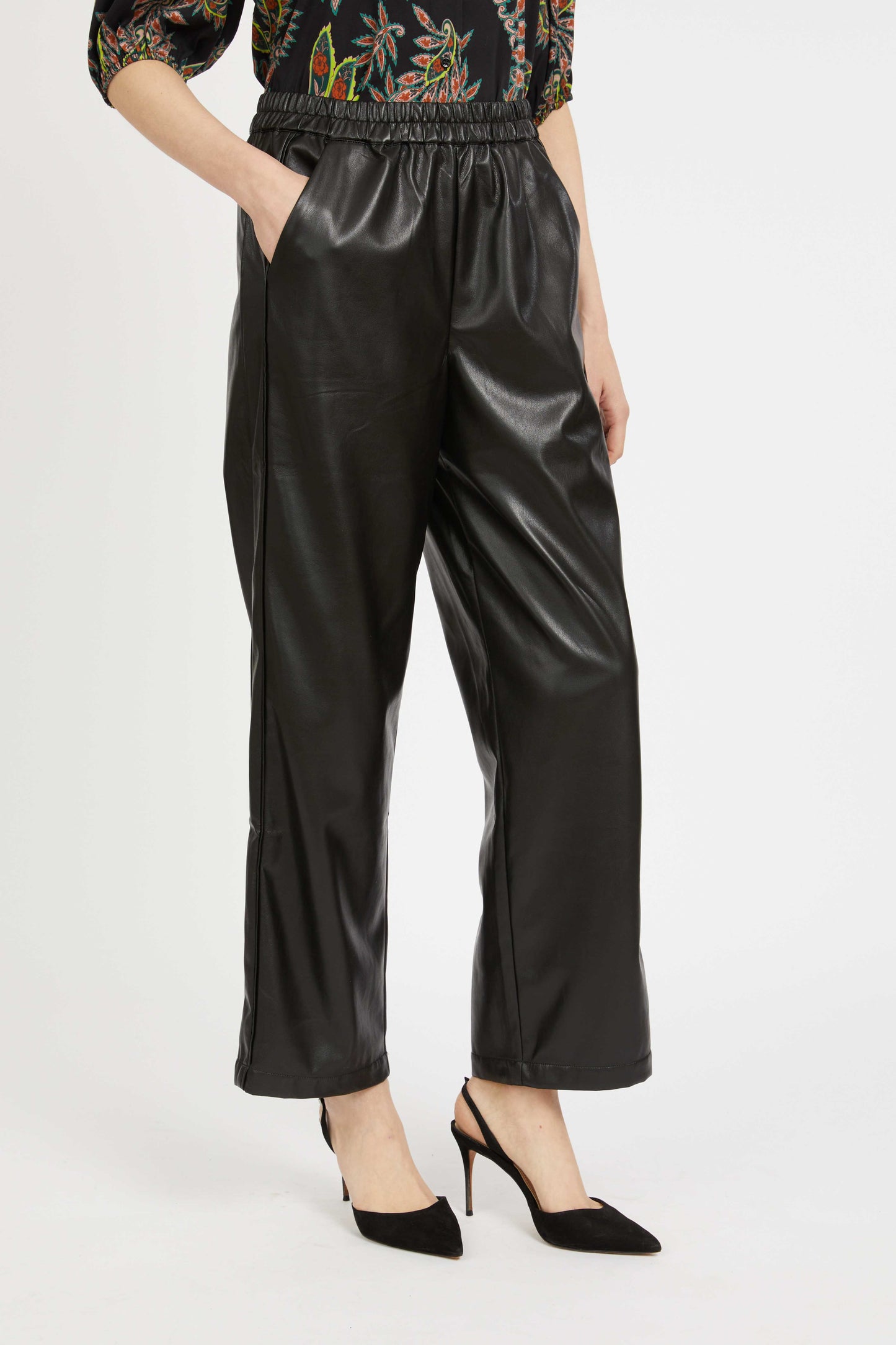 Max Pant in Black Vegan Leather