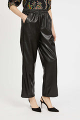 Max Pant in Black Vegan Leather