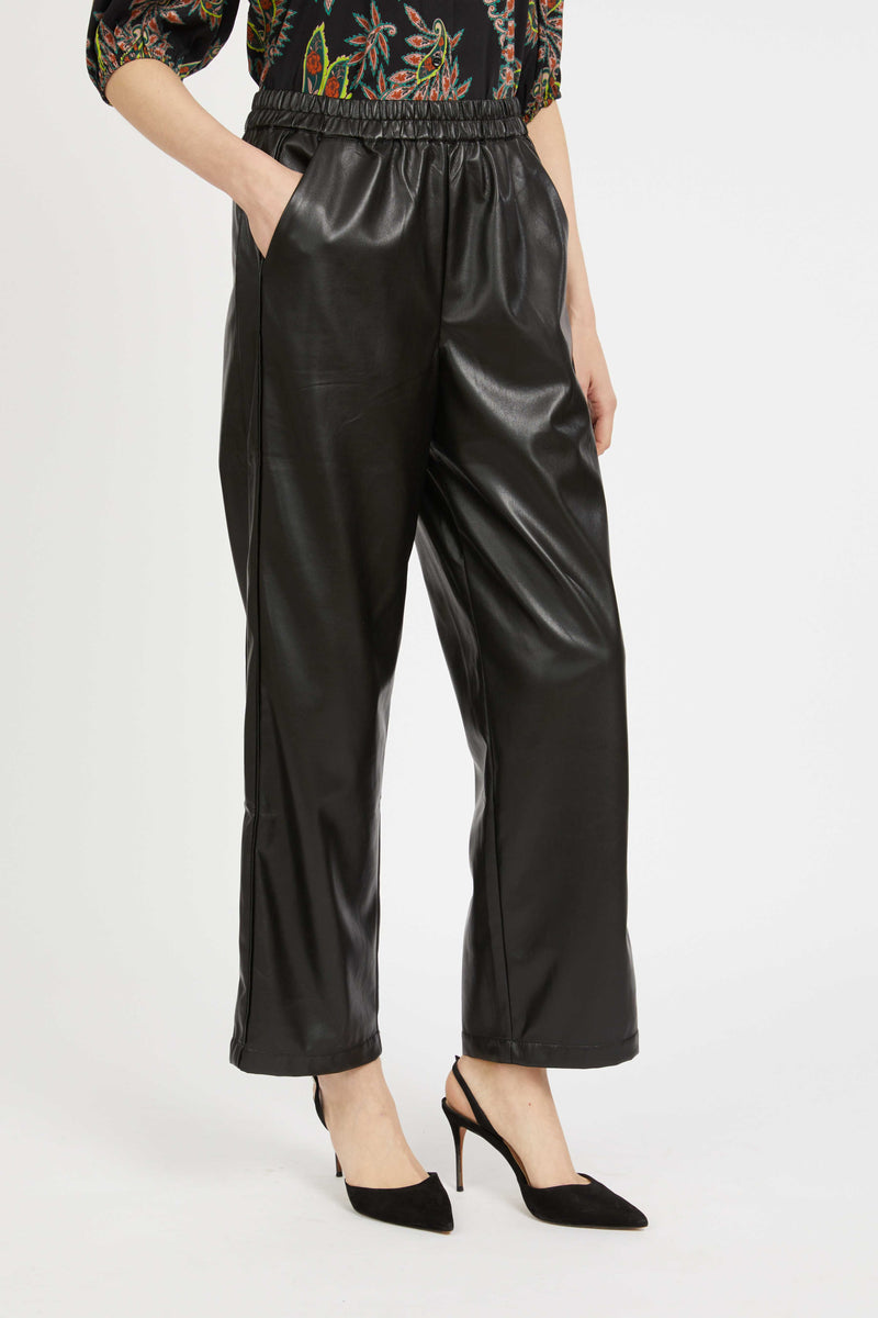 Max Pant in Black Vegan Leather