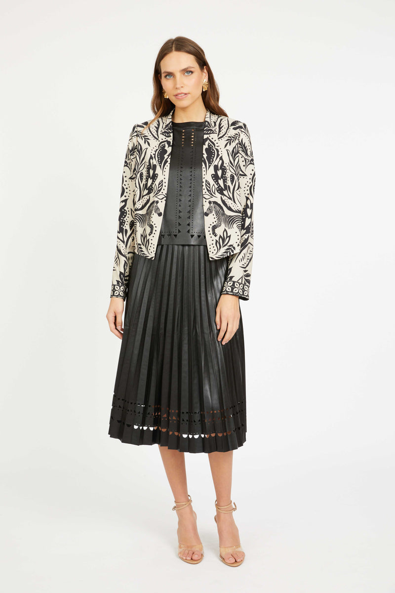 Ezra Reversible Blazer in Zebra Fern