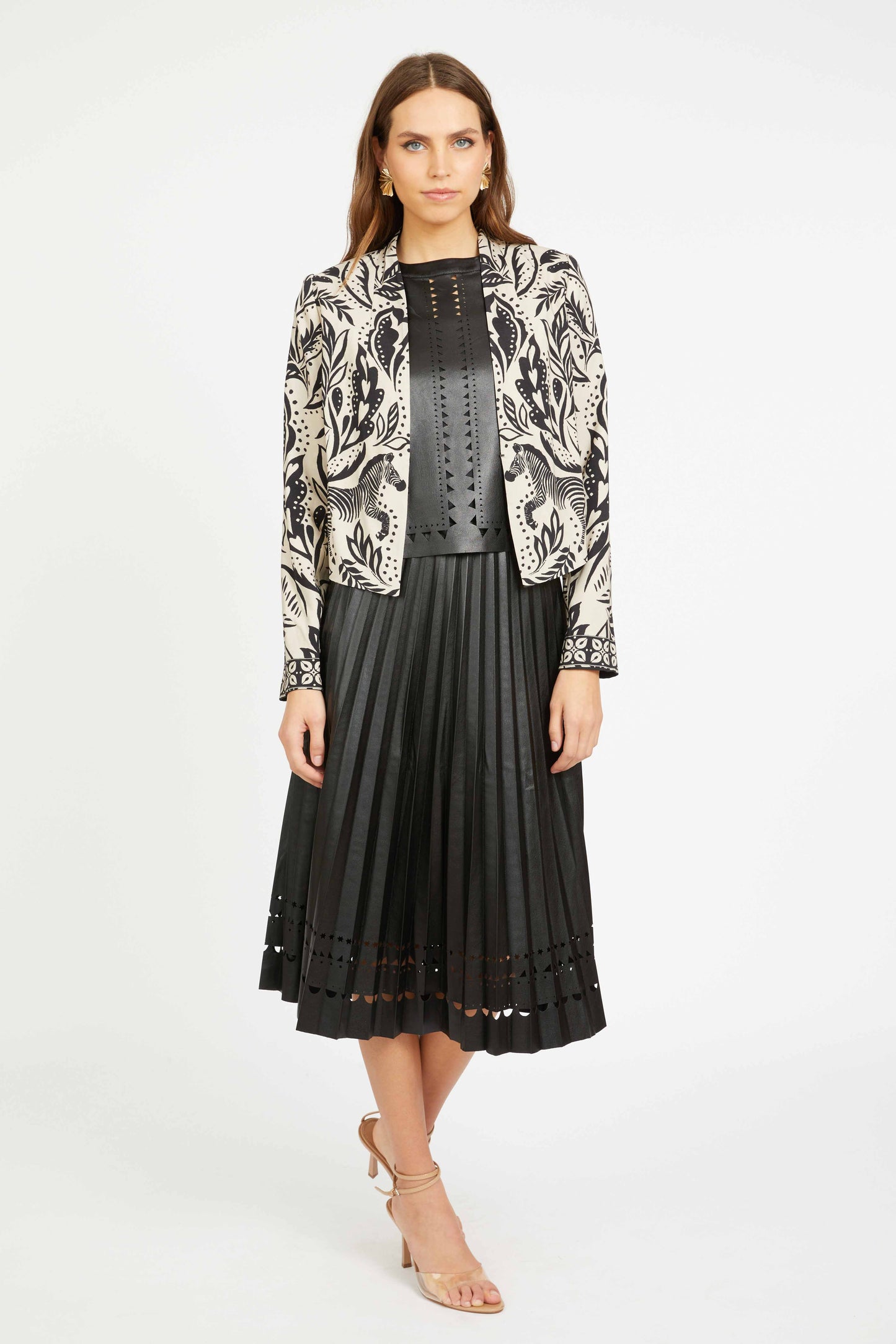 Ezra Reversible Blazer in Zebra Fern