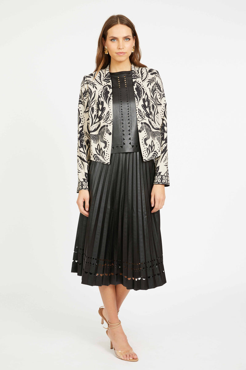 Ezra Reversible Blazer in Zebra Fern
